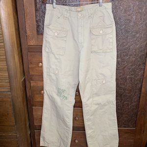 Pepe Jeans London 3 Men’s Soft Khaki Cargo Pants Tan Size 36x33 Relaxed Fit EUC!